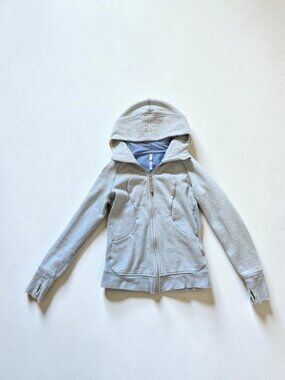 Lululemon Scuba Full Zip Hoodie Light Blue Thumbhole Jacket Women’s Medium